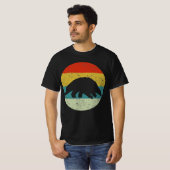Pangolin Retro Vintage Silhouette 70er T-Shirt (Vorne ganz)