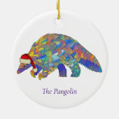 Pangolin Santa Niedlich gefährdetes Tier Keramik Ornament (Hinten)