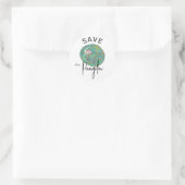Pangolin-Slogan gerettet Runder Aufkleber (Tasche)
