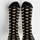 Pangolin Süße Tier Art Black Socken (Oben)