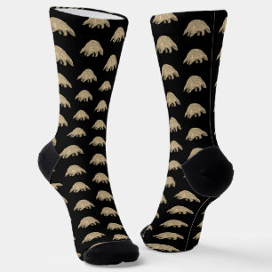 Pangolin Süße Tier Art Black Socken