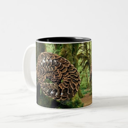 Pangolin-Tasse Zweifarbige Tasse (Vorderseite Links)