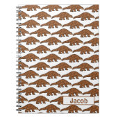 Pangolin-Tier mit Name Notizblock (Vorderseite)