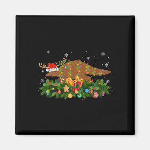 Pangolin Tierliebhaber Renntier Weihnachtsmann Hut Magnet