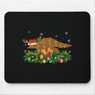 Pangolin Tierliebhaber Renntier Weihnachtsmann Hut Mousepad