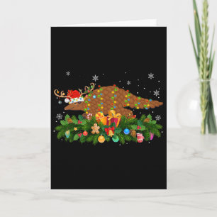 Pangolin Tierliebhaber Rentier Weihnachtsmannmütze Karte