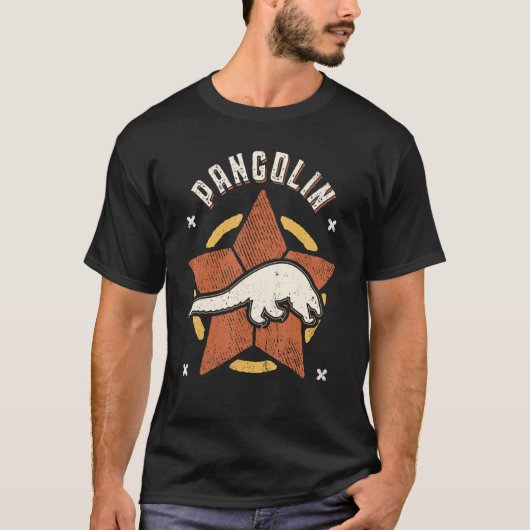 Pangolin Vintage Retro Classic Animal T-Shirt (Vorderseite)