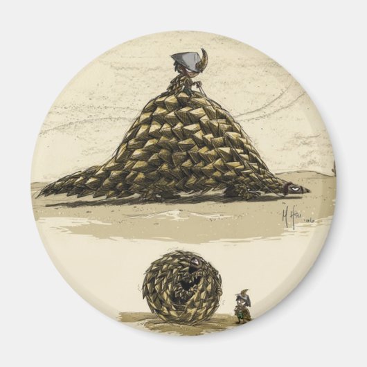 Pangolin Warrior Magnet (Vorne)