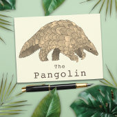 Pangolin Wildtiere gefährdete Arten Tierart Art Postkarte