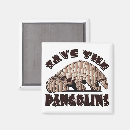 Pangoline gerettet magnet (Vorderseite/Rückseite)