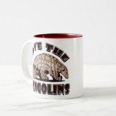 Pangoline gerettet zweifarbige tasse (Vorderseite Links)