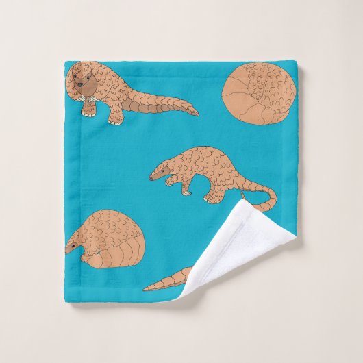 Pangolins Badhandtuch Set (Waschlappen)