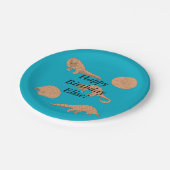 Pangolins Geburtstag Pappteller (Schrägansicht)