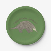 Pangolins Geburtstagspartei Paper Teller (Vorderseite)