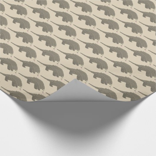 Pangolins Gemustertes Wrapping Paper Geschenkpapier (Ecke)