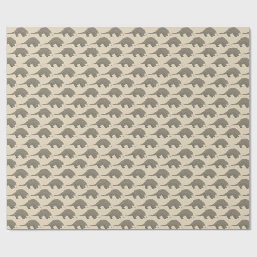 Pangolins Gemustertes Wrapping Paper Geschenkpapier (Flach)
