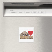Pangolins-Herz Magnet (In Situ (Geschirrspüler))