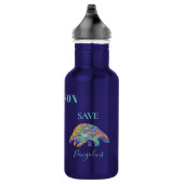 Pangolins Personalisiert gerettet Edelstahlflasche (Rechts)