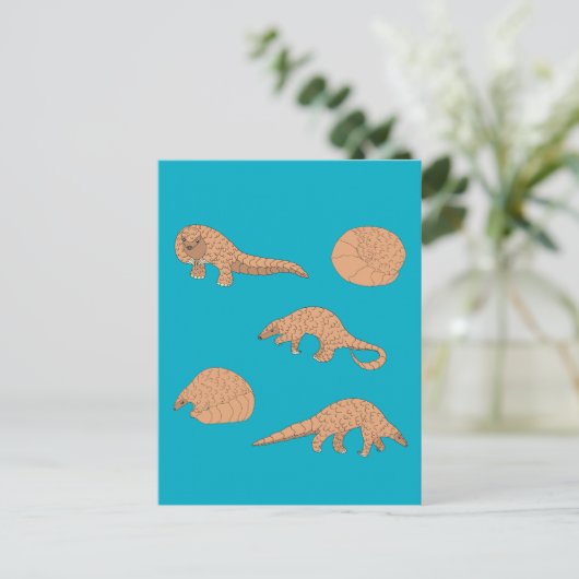 Pangolins Postkarte (Stehend Vorderseite)