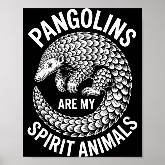 Pangolins Srit Animals Funny Pangolin  Poster (Vorne)