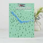 Pangong Lake Himalayas Karte (Stehend Vorderseite)