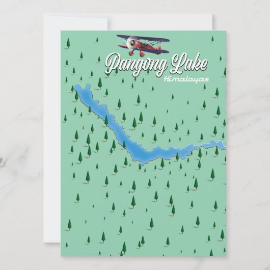 Pangong Lake Himalayas Karte (Vorderseite)