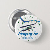 Pangong Tso India China Karte Poster. Button (Vorne & Hinten)