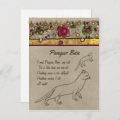 Pangur Bán Scholar und Cat Altes irisches Gedicht Postkarte (Vorne/Hinten)