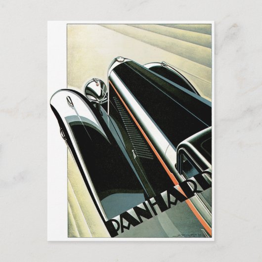 Panhard Automobile Oldtimer Postkarte (Vorderseite)