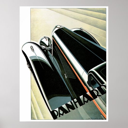 Panhard Automobile Vintage und Art Poster (Vorne)