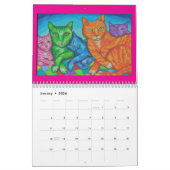 PANIA BROWN ARTWORKS FARBENFARBIGE KATZEN KALENDER (Jan 2026)
