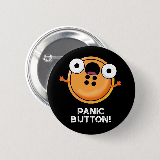 Panic Butoon Funny Sewing Puff Dark BG Button (Vorne & Hinten)