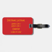 Panic Button Custom Gepäckanhänger (Rückseite horizontal)