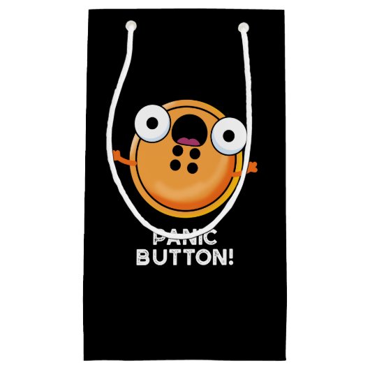 Panic Button Funny Sewing Puff Dark BG Kleine Geschenktüte (Vorderseite)