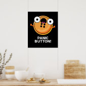 Panic Button Funny Sewing Puff Dark BG Poster (Küche)