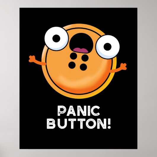 Panic Button Funny Sewing Puff Dark BG Poster (Vorne)