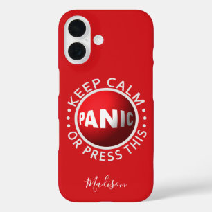 Panic Button individuelle Name Handy-Fälle iPhone 16 Hülle