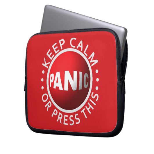 Panic Button Notebook-Ärmel Laptopschutzhülle (Vorderseite Links)