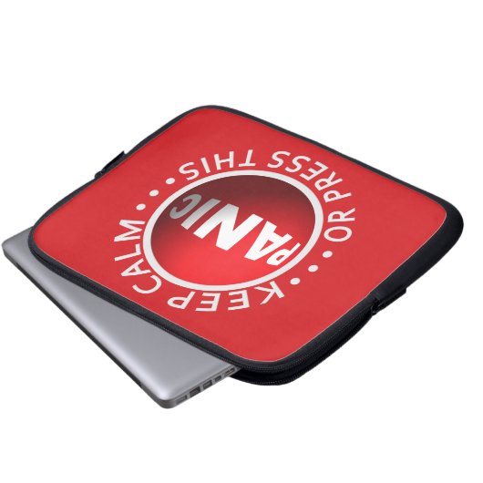 Panic Button Notebook-Ärmel Laptopschutzhülle (Vorne Knopf)
