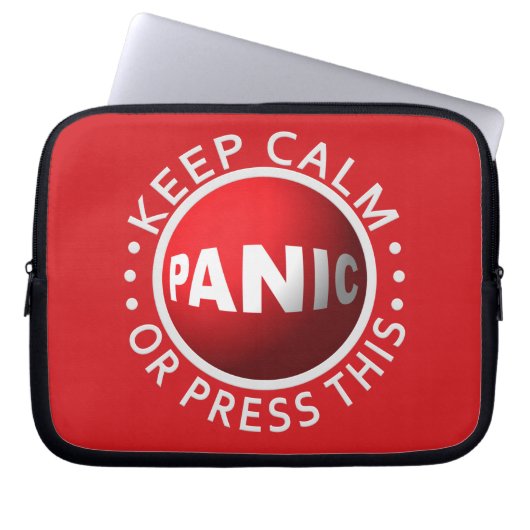 Panic Button Notebook-Ärmel Laptopschutzhülle (Vorderseite)
