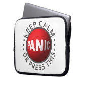 Panic Button Notebook-Ärmel Laptopschutzhülle (Vorderseite Links)