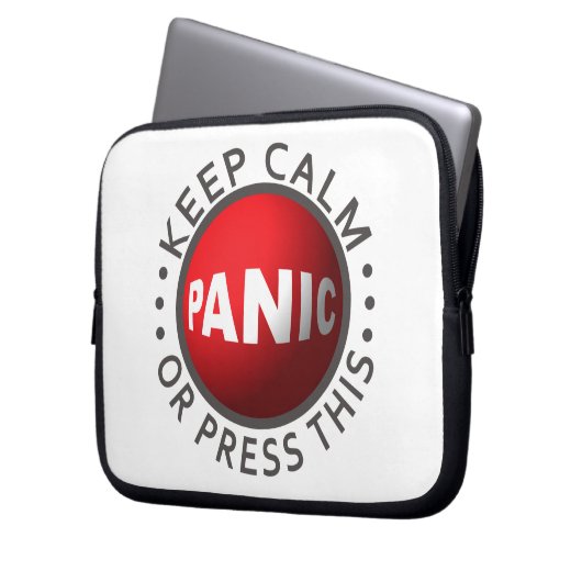 Panic Button Notebook-Ärmel Laptopschutzhülle (Vorderseite Links)