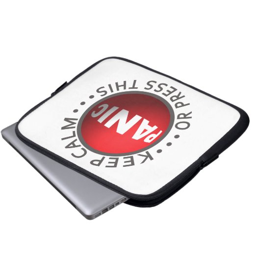 Panic Button Notebook-Ärmel Laptopschutzhülle (Vorne Knopf)