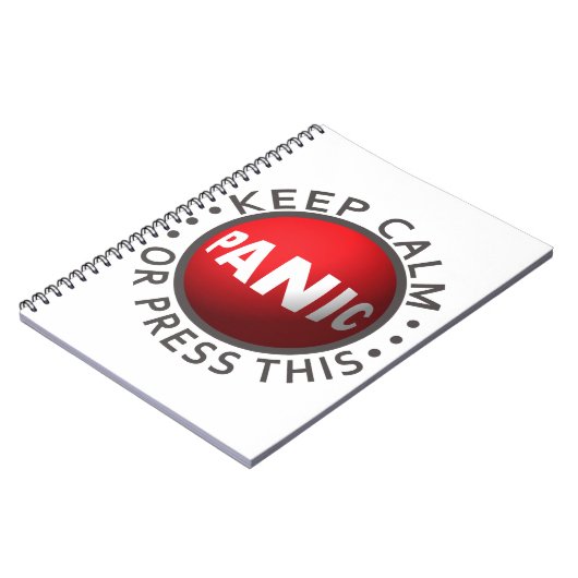 Panic Button Notebook Notizblock (Linke Seite)