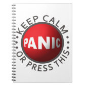 Panic Button Notebook Notizblock (Vorderseite)
