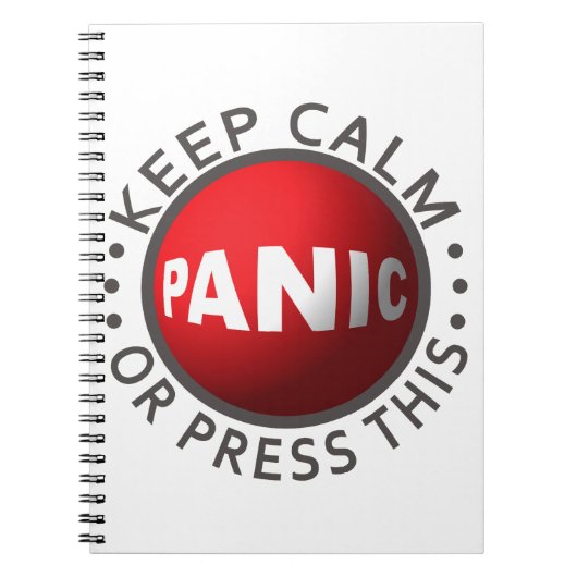 Panic Button Notebook Notizblock (Vorderseite)