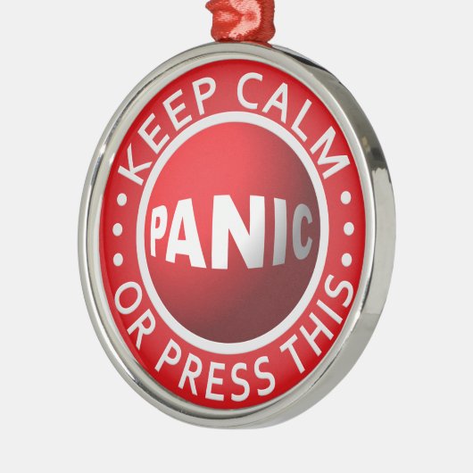 Panic Button-Ornament Silbernes Ornament (Links)