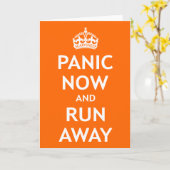Panic Now and Run Away Karte (Gelbe Blume)