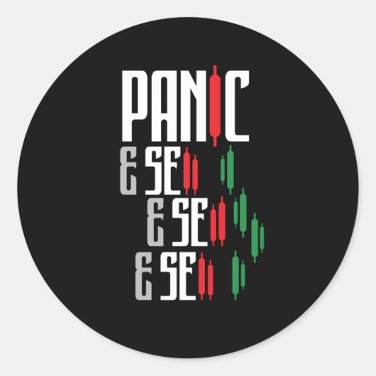 Panic Sell Stock Market Crash Trading Forex Gesche Runder Aufkleber (Vorderseite)