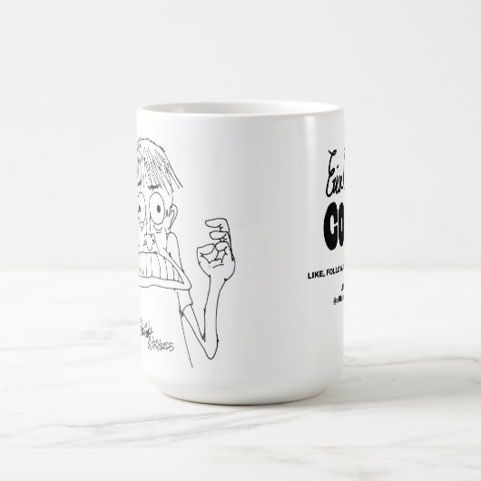 panicky cartoon character kaffeetasse (Mittel)
